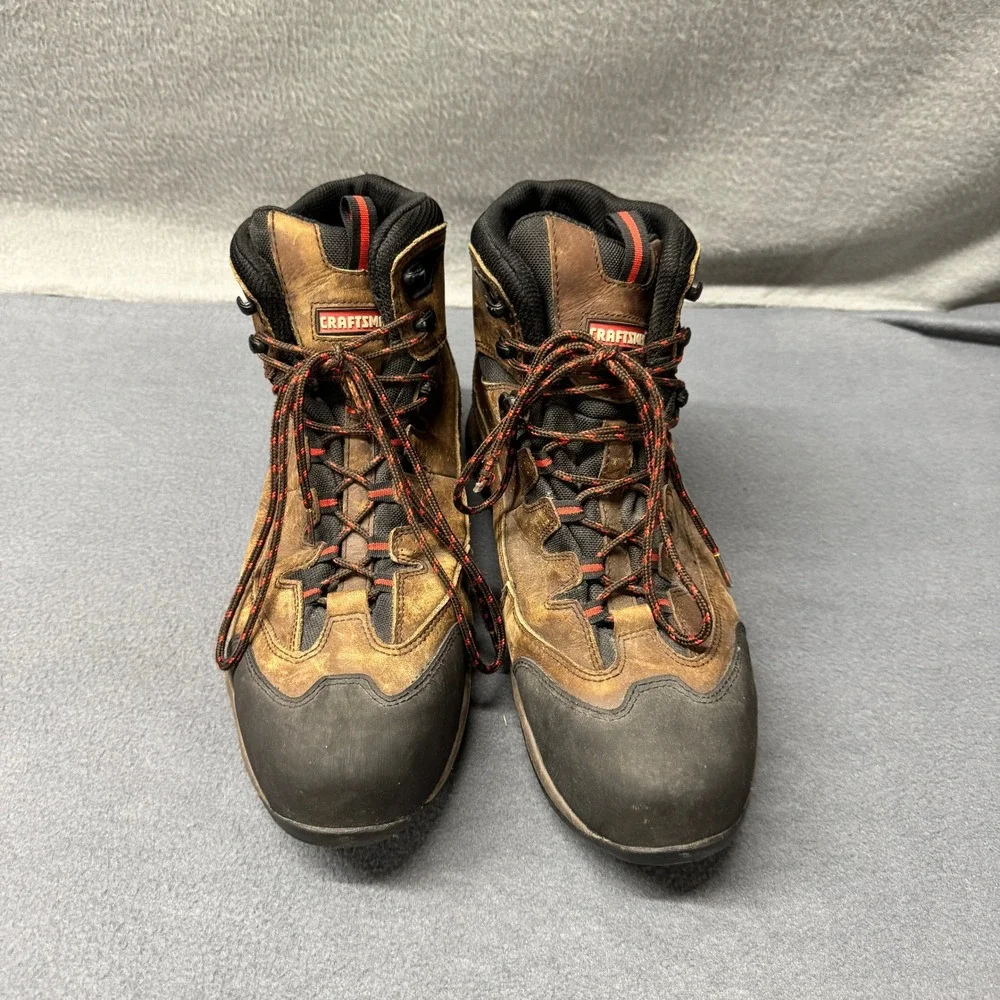 Craftsman Boots‎ Mens 13 D Safety Toe Hiker Brown Work Leather Utility